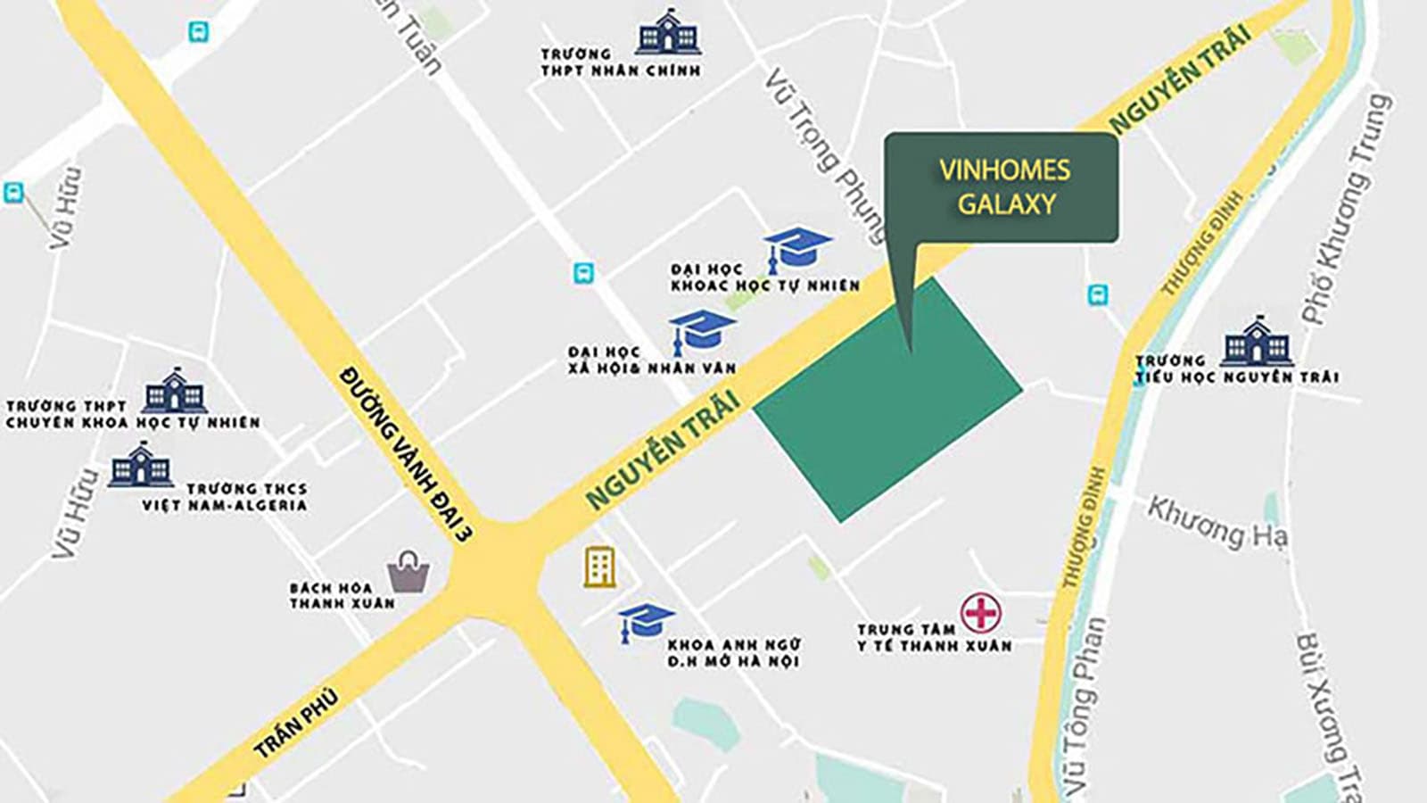 Vinhomes Nguyễn Trãi | Cho thuê văn phòng cao cấp 2 Vị trí Vinhomes Galaxy Nguyễn Trãi